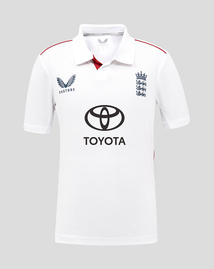 ECB Junior 25/26 Test Replica Short Sleeve Shirt