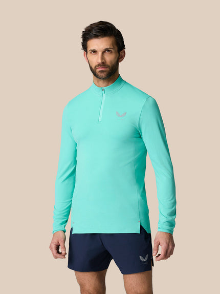Zone Training 1/4 Zip Top - Light Aqua