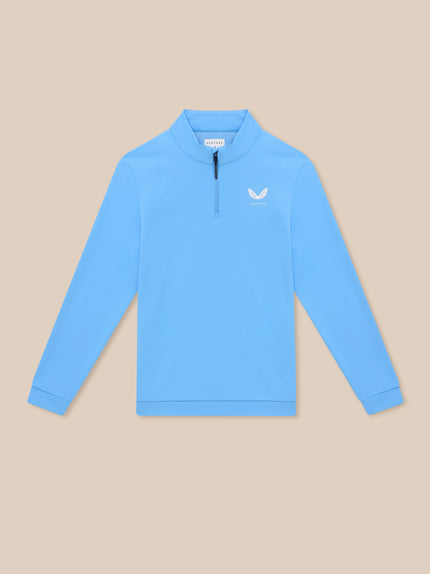 Golf Club Classic 1/4 Zip Top - Cool Blue/White