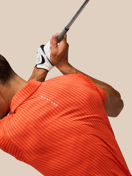Golf Pinnacle Glow Polo - Bright Orange