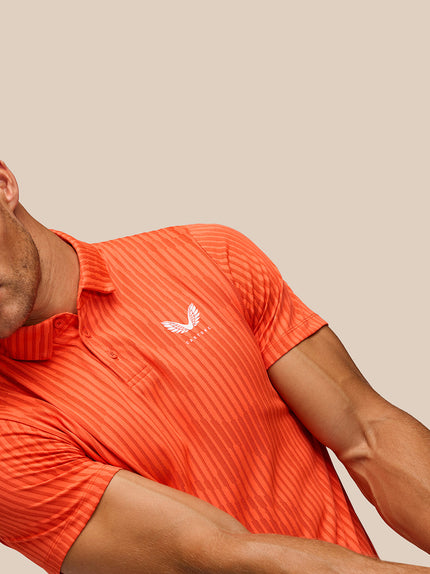 Golf Pinnacle Glow Polo - Bright Orange