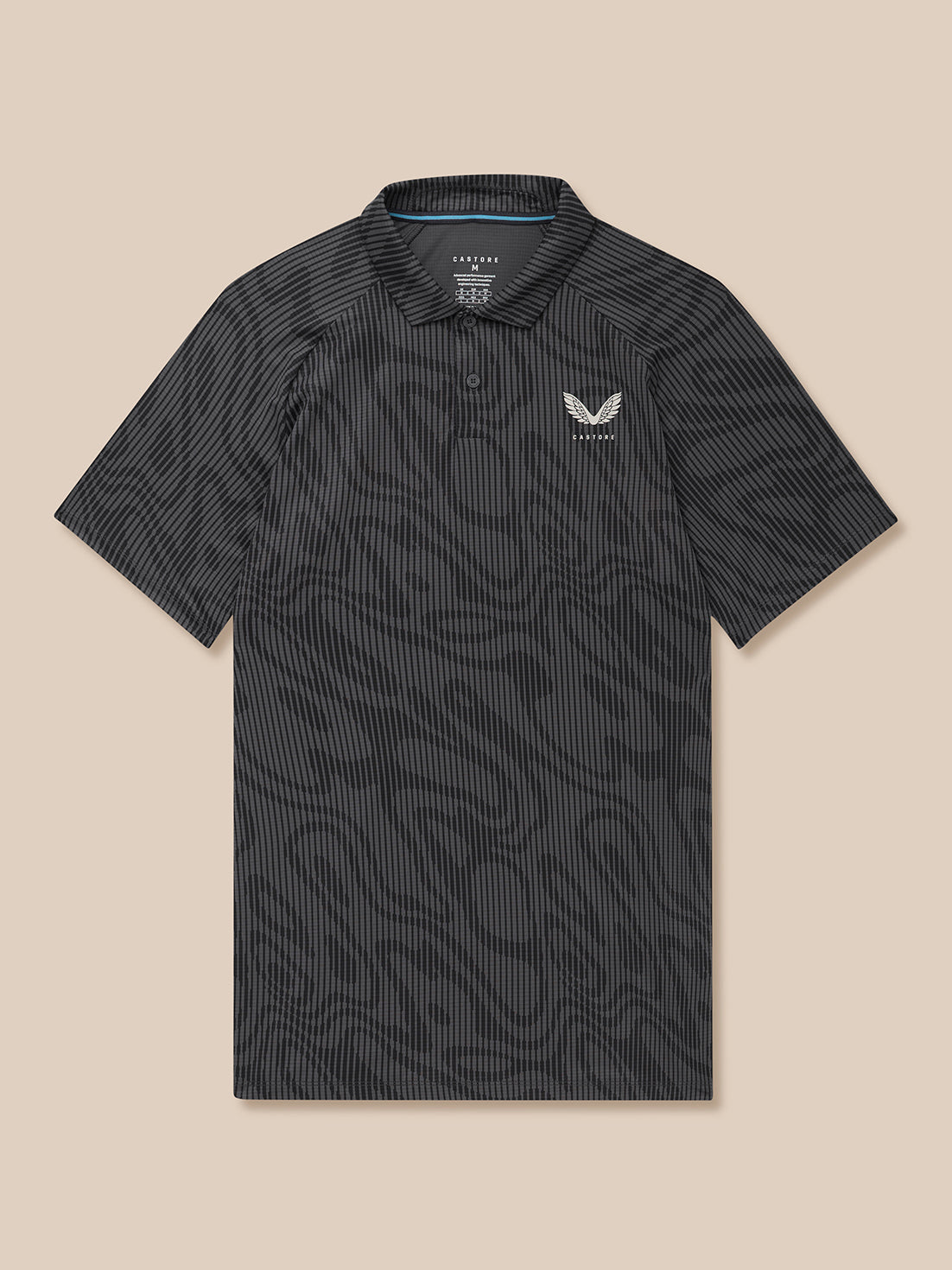 Golf Club Glow Printed Polo - Gunmetal/Mid Grey
