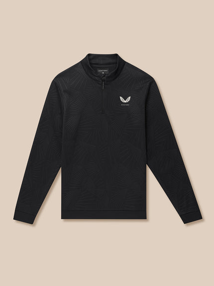 Golf Club Classic 1/4 Zip Debossed Top - Black/Alloy