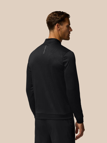 Golf Club Classic 1/4 Zip Debossed Top - Black/Alloy