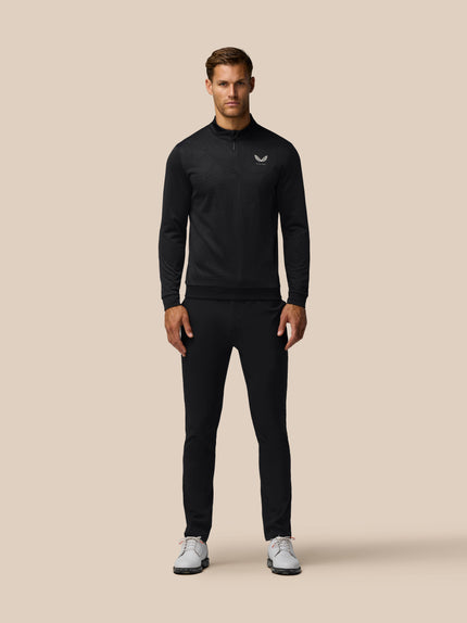 Golf Club Classic 1/4 Zip Debossed Top - Black/Alloy