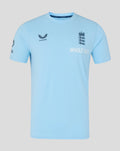 Light blue Travel T shirt featuring Navy Three Lions crest on the chest and Whole Earth branding.