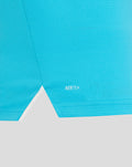 Close-up of the blue ODI Pro long sleeve shirt hem showing AERTEK branding.