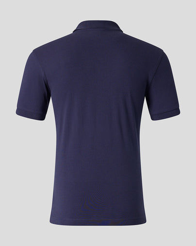 Adults 26/27 Essentials Crest Short Sleeve Polo - Navy