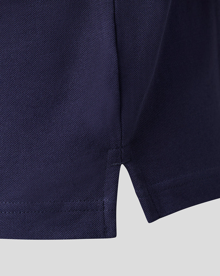 Adults 26/27 Essentials Crest Short Sleeve Polo - Navy