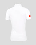 Back view of a white ECB Women's 25/26 Pro Test short sleeve shirt