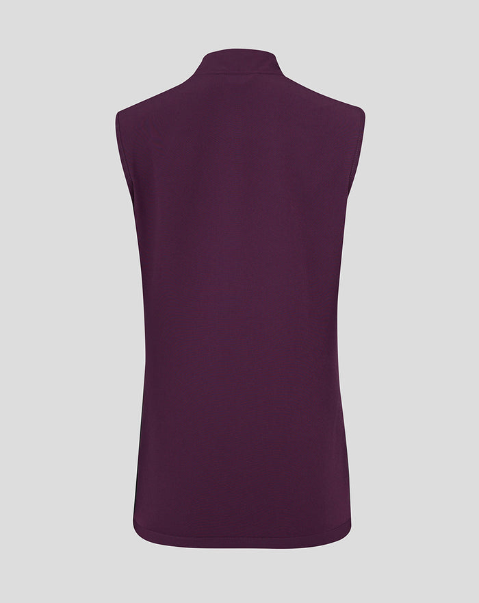Back view of purple ECB Women's 25/26 Training Gilet