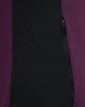Purple ECB Women's training gilet with black zip pocket panel