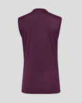 Back view of burgundy ECB women's training vest.