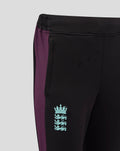ECB Women's 25/26 training pants black with purple side panel and light blue crest logo