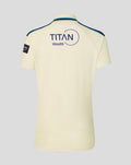 Cream county cricket jersey back view featuring Titan Wealth logo on the upper back