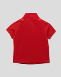 Back view of red ECB Infant 25/26 T20 Replica short sleeve shirt
