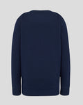 Back view of navy Junior 26/27 Crewneck Sweatshirt with a clean, plain back design