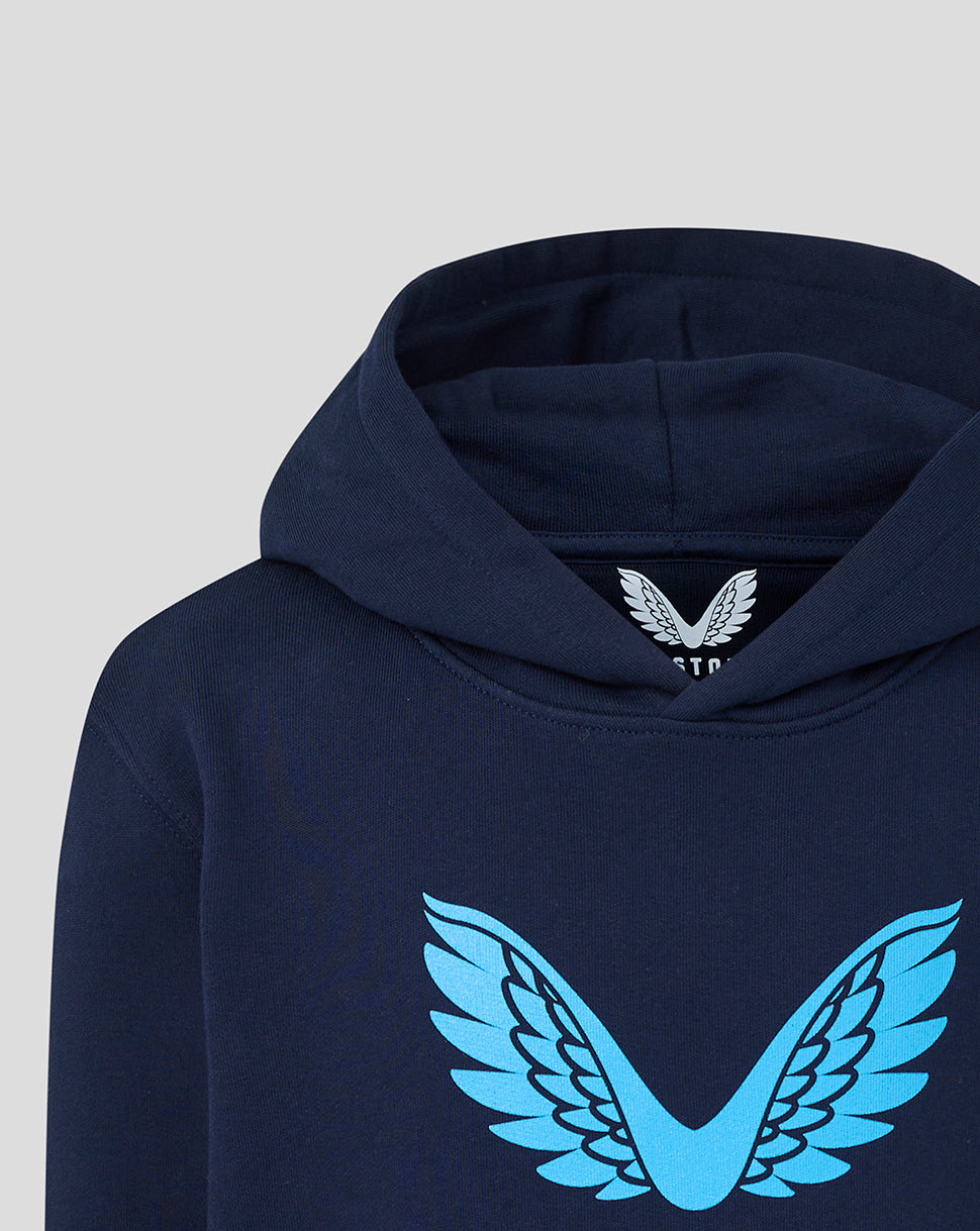 Junior 26/27 Large Wings Hoodie - Navy