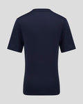 Back view of navy Juniors Yorkshire Short Sleeve Training Tee made from polyester interlock.