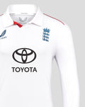 White England cricket shirt featuring the England crest on the chest and Toyota sponsor