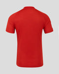Back view of ECB Men's 25/26 T20 Pro Shirt in red with raglan sleeves