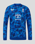 ECB Men's 25/26 ODI sweater in blue camo with England crest and Toyota logo
