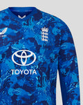 V neck blue camo ECB Odi Sweater featuring England crest on left chest and Toyota logo across the front