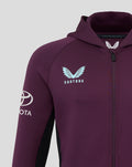 Close-up of chest area highlighting Castore logo and England crest on ECB Men's 25/26 Training Full Zip Hoody.