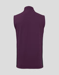 Back view of a deep purple England training gilet showing a clean sleeveless silhouette