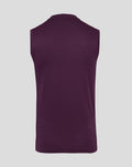 Back view of a deep purple England cricket pro training vest