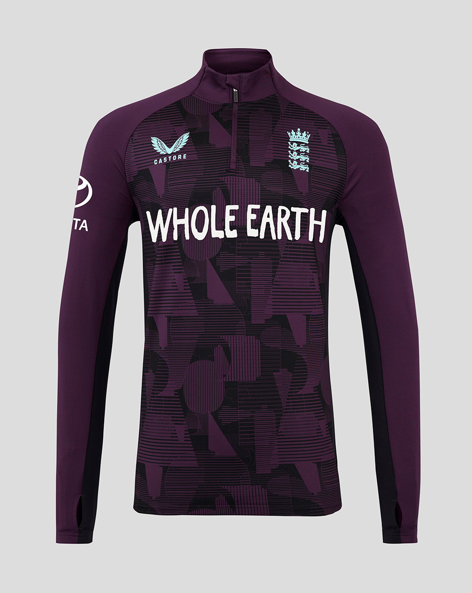 Mens 25/26 England Cricket Pro Quarter Zip Training Top