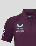 Maroon England cricket pro presentation polo with winged Castore logo and Whole Earth text on chest