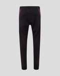 Back view of ECB Men's 25/26 Training Pants in black with purple side panels and an adjustable waistband.