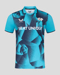 Yorkshire T20 short sleeve playing jersey in turquoise with bold SEAT UNIQUE across the chest