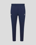 Navy Yorkshire Track Pant with elastic waistband and white logo on the left thigh.