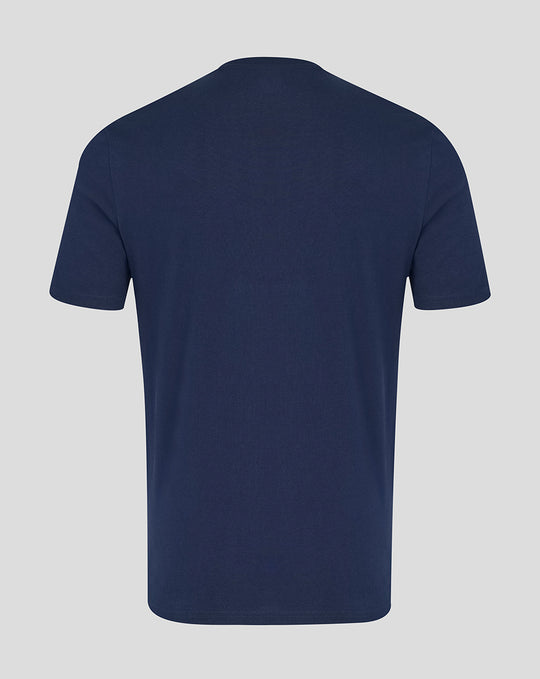 Back view of navy Adults 26/27 Large Wings T-Shirt with no front print