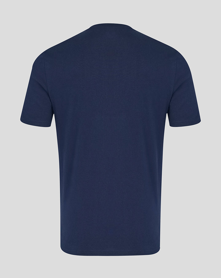 Back view of navy Adults 26/27 Large Wings T-Shirt with no front print