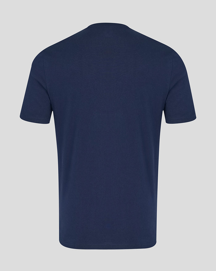 Back view of navy Adults 26/27 Large Wings T-Shirt with no front print