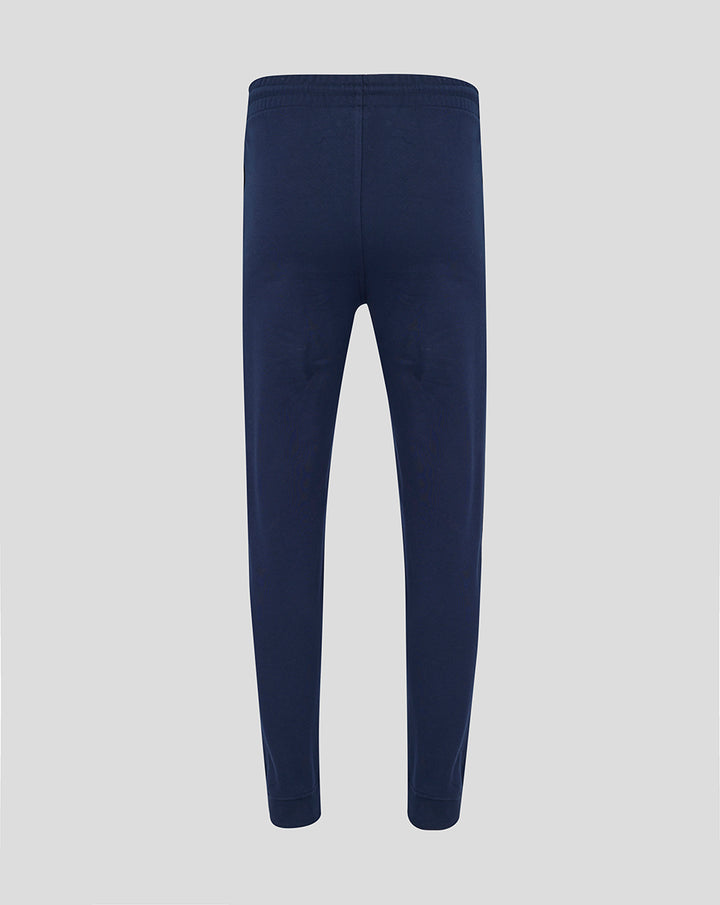 Back view of navy Adults 26/27 Joggers with an elastic waistband and ribbed cuffs.